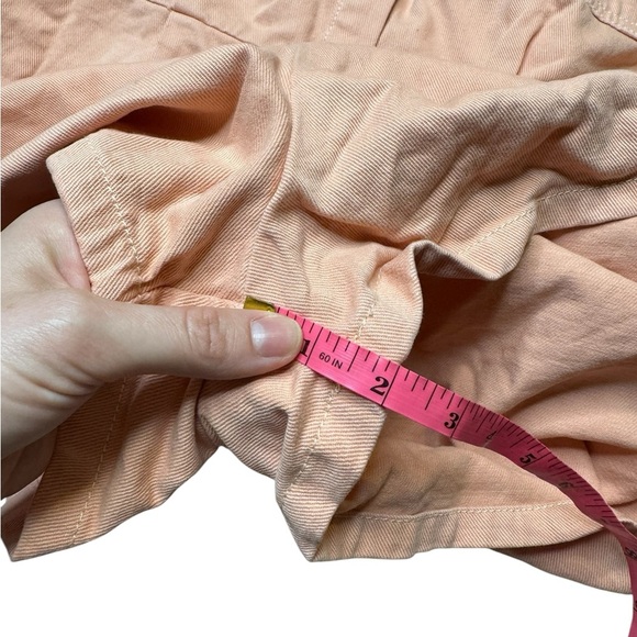 🌸 BDG Joey Short Sleeve Romper 🌸 Coral Button-Up Utility Coverall L 🔥 - Picture 4 of 6